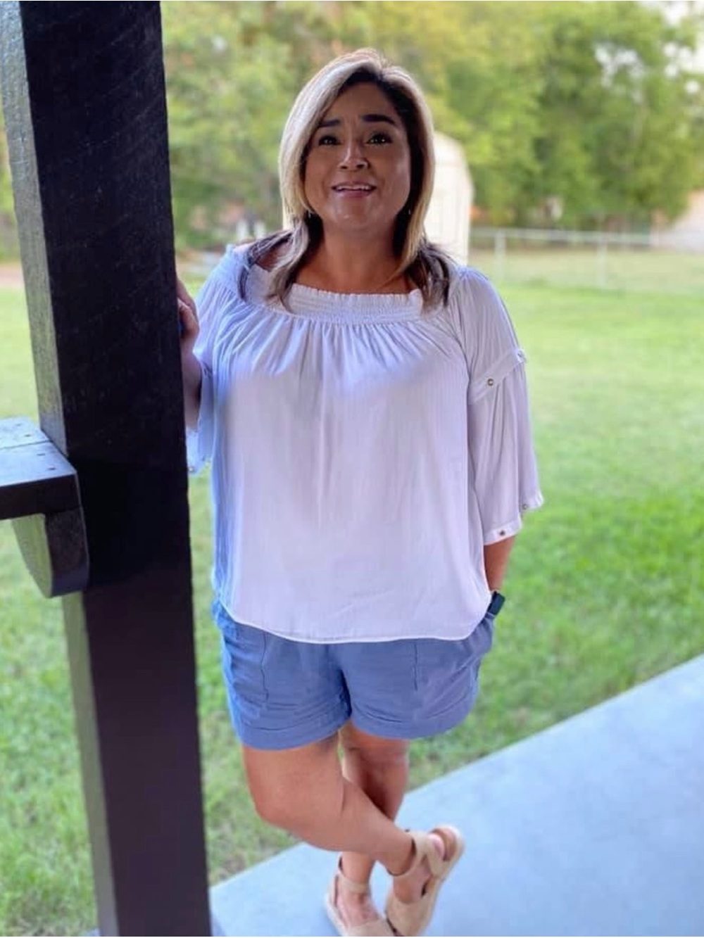 Casual Drawstring Denim-Blue Shorts - Picture 5 of 5